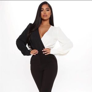 Black/white Bodysuit